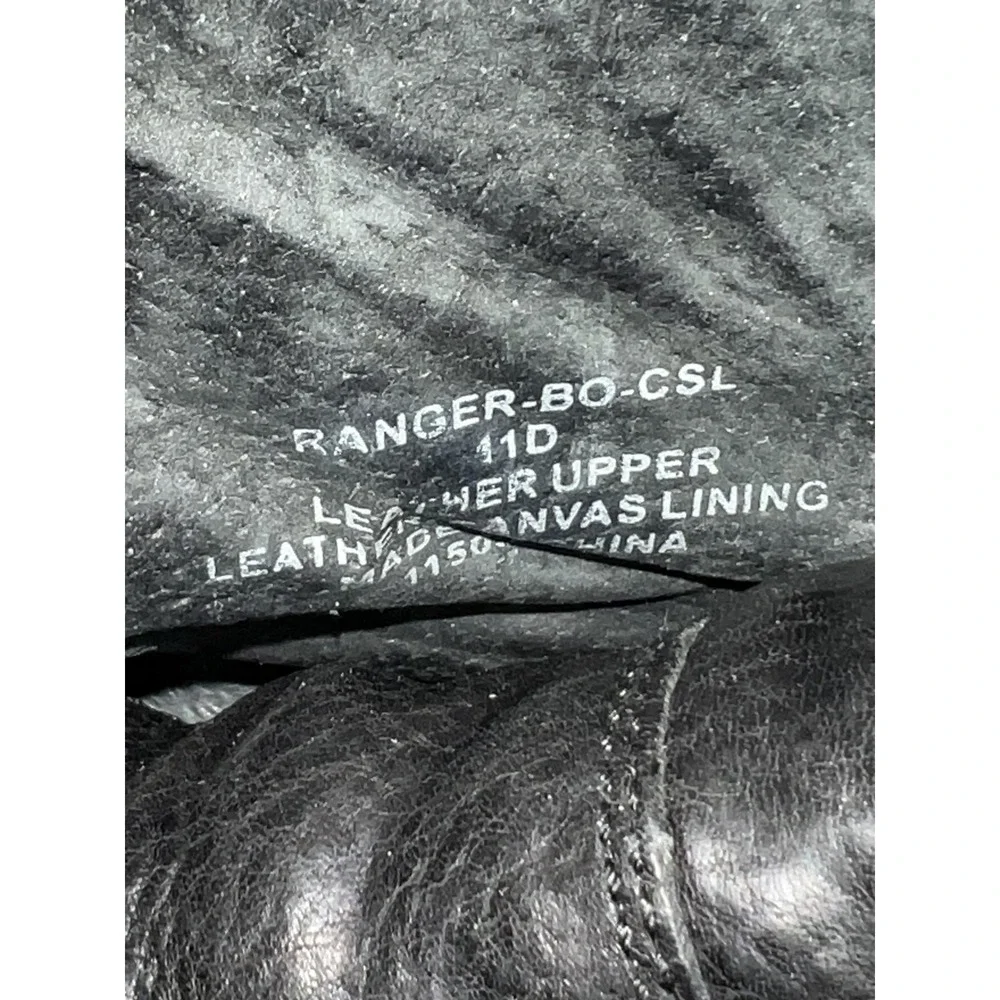Polo Ralph Lauren Ranger Boots Mens Size 11D Black Leather Buckle Combat Work‎